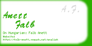 anett falb business card